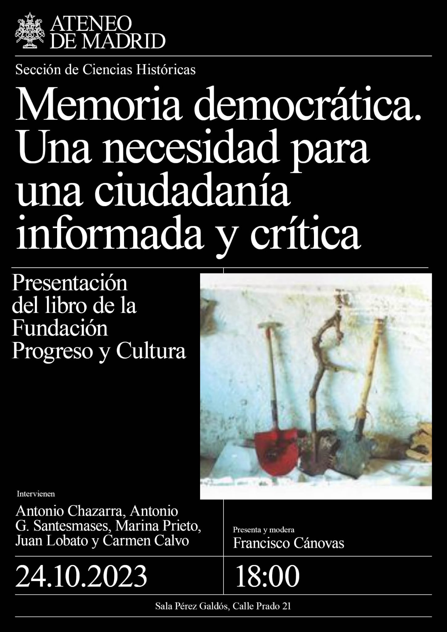 Presentación en el Ateneo del libro: Memoria democrática. Una necesidad para una ciudadanía informada y crítica