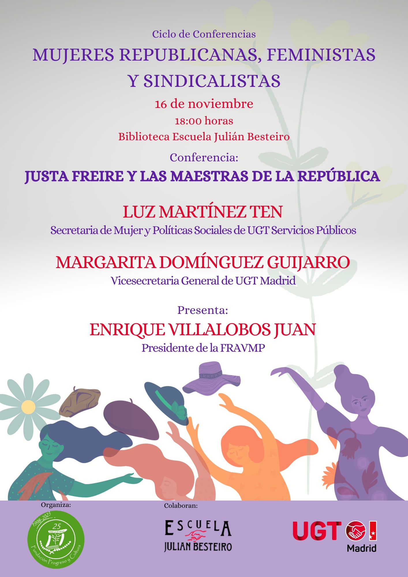 Conferencia: Justa Freire y las maestras de la República